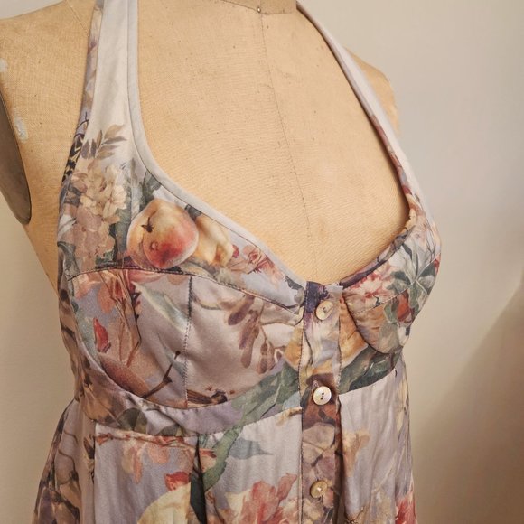 Jean Paul Gaultier Floral Silk Halter Dress - Picture 7 of 15